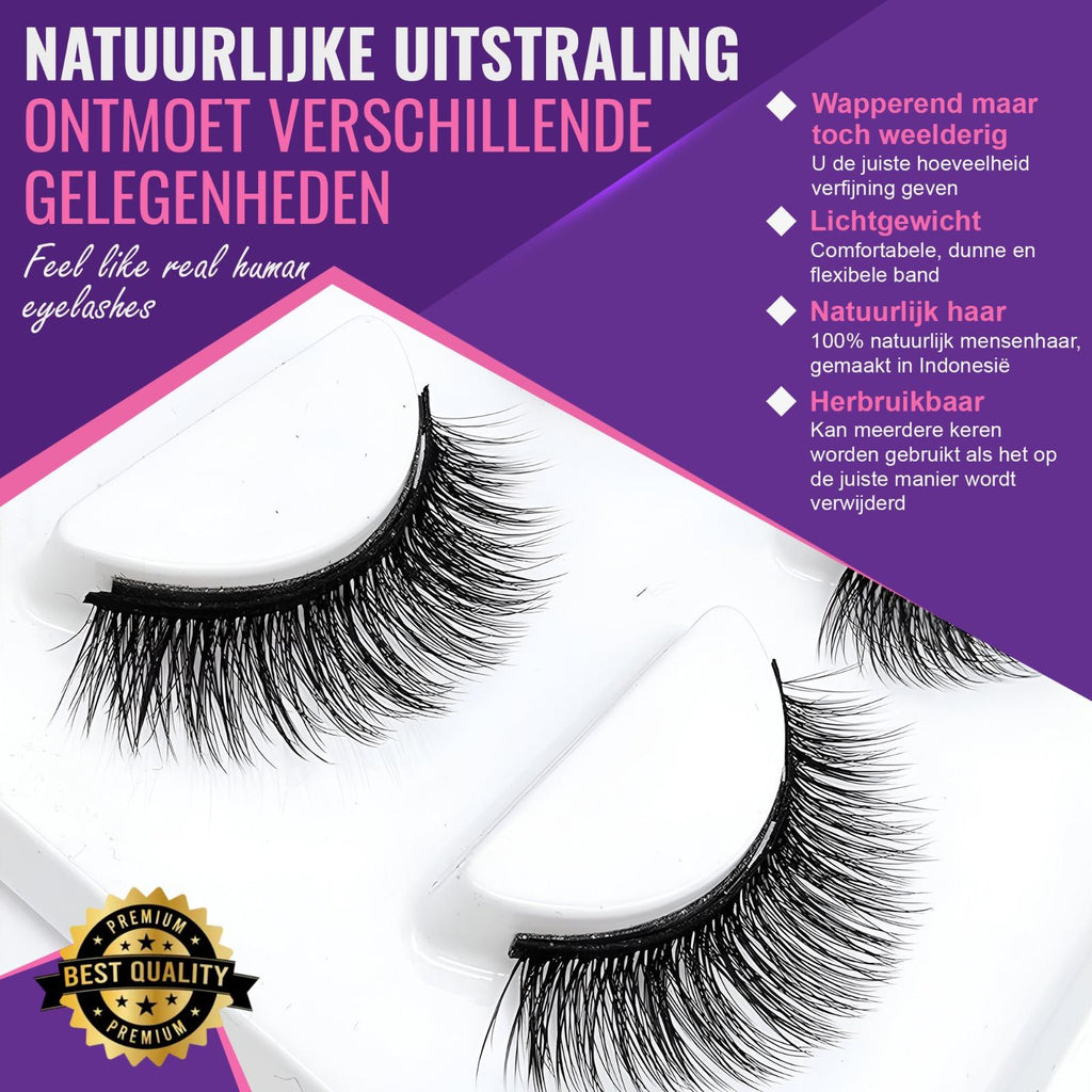 Wimperextensions (nepwimpers) met magnetische eyeliner
