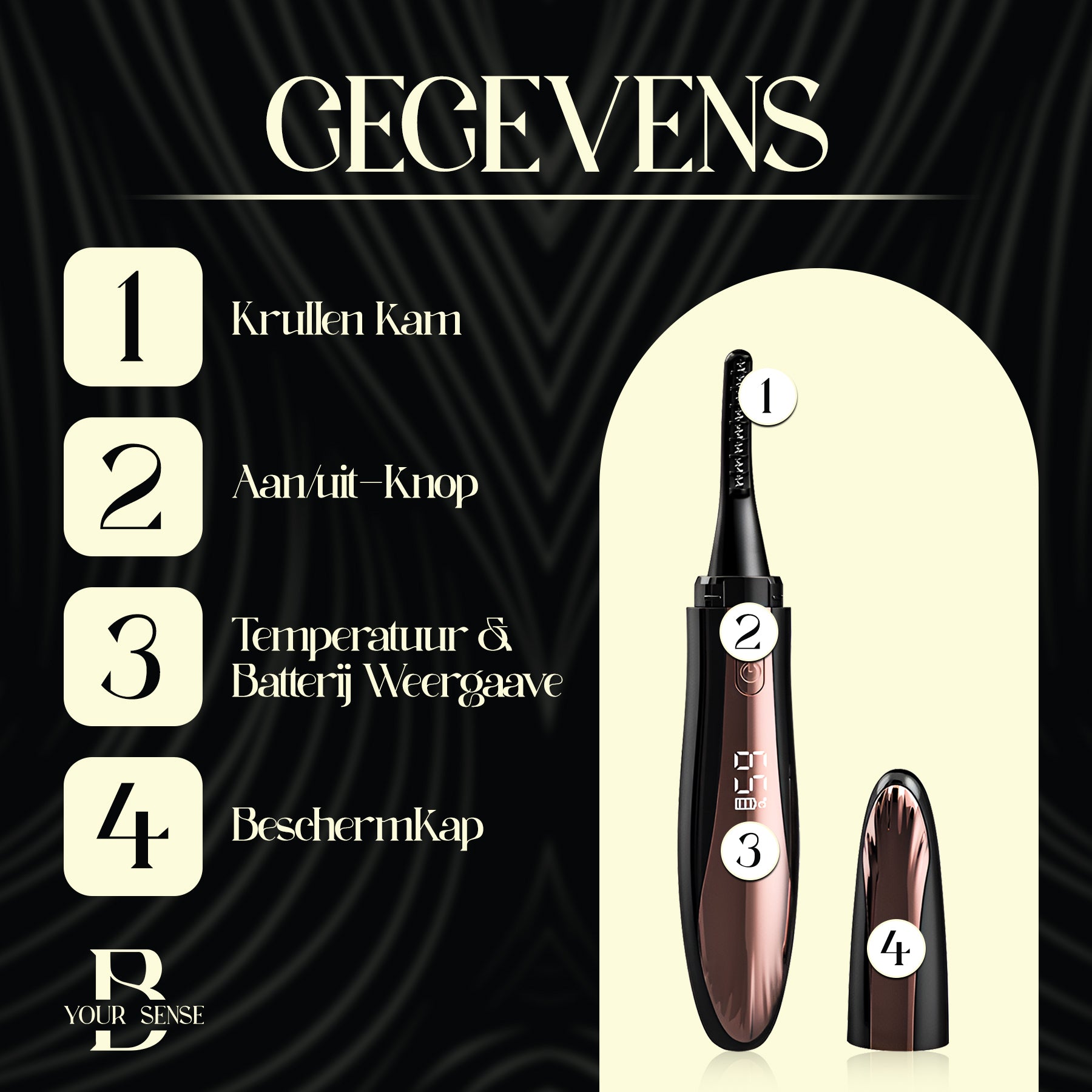 Elektrische Wimperkruller 4 standen